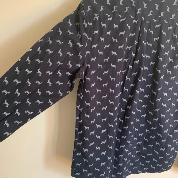 Mens Denim and Flower Zebra Dress Shirt - Picture 5 of 7